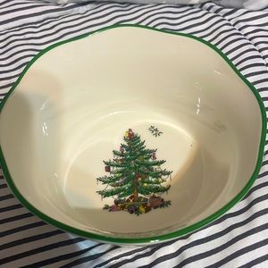 Spode Christmas Tree Flared Scalloped bowl